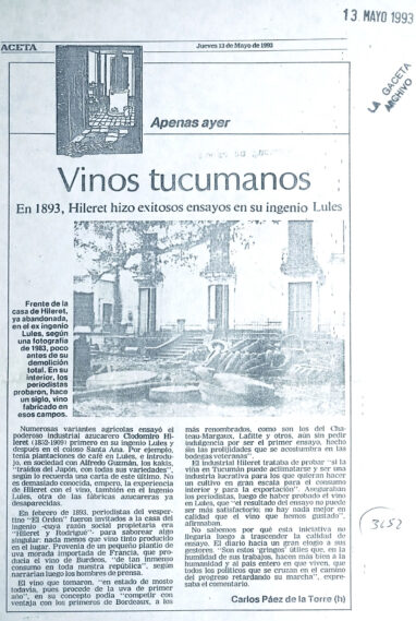 Vinos tucumanos