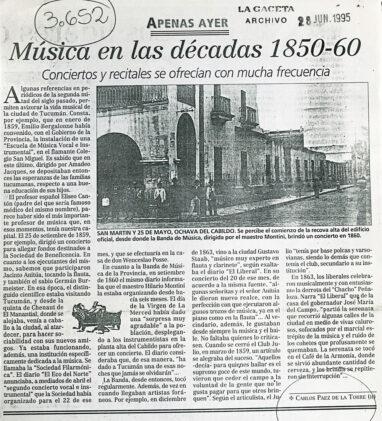 Música en las décadas 1850-60