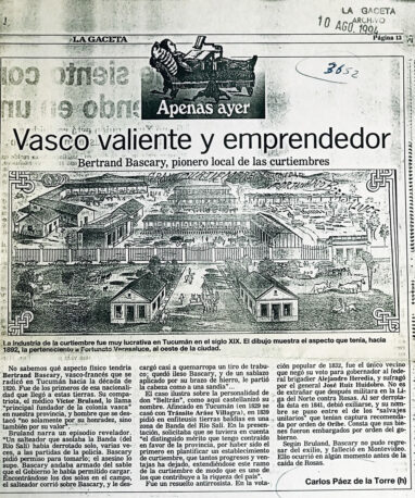 Vasco valiente y emprendedor, Bertrand Bascary