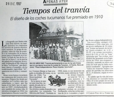 Tiempos del tranvía