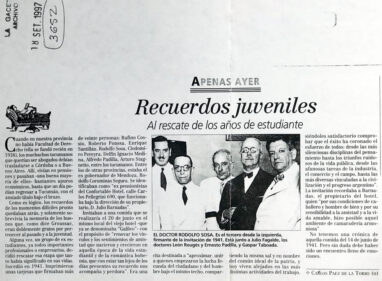 Recuerdos juveniles. El doctor Rodolfo Sosa