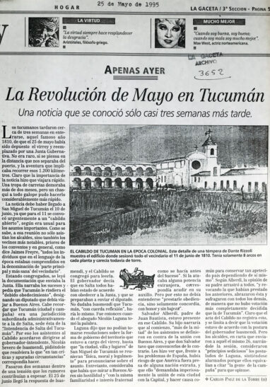 La Revolución de Mayo en Tucumán