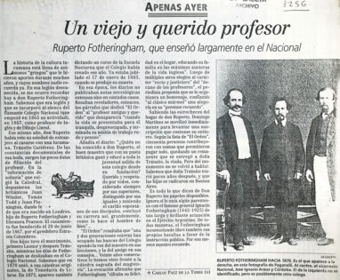 El viejo y querido profesor Ruperto Fotheringham