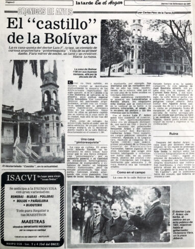 El “castillo” de la Bolívar