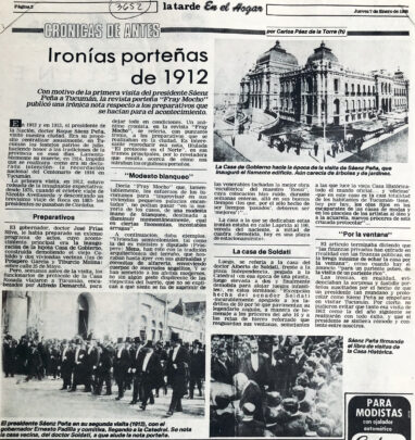 Ironías porteñas de 1912