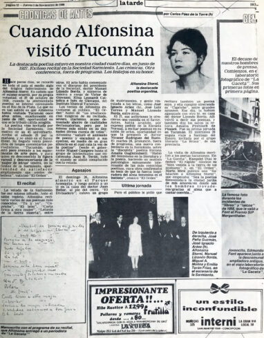 Cuando Alfonsina visitó Tucumán