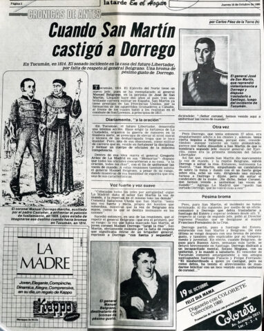 Cuando San Martín castigó a Dorrego