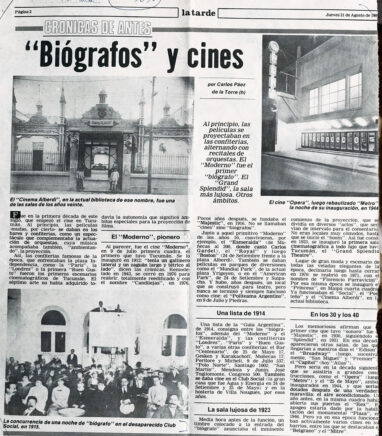 “Biógrafos” y cines