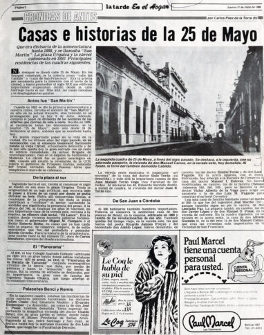 Casas e historias de la 25 de Mayo