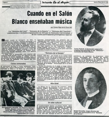 Cuando en el Salón Blanco enseñaban música