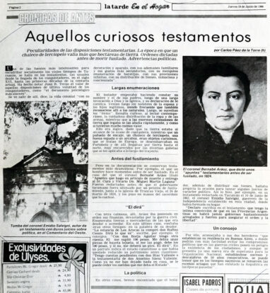 Aquellos curiosos testamentos