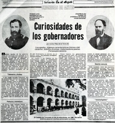 Curiosidades de los gobernadores