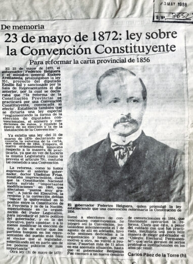 23 de mayo de 1872: ley sobre la Convención Constituyente