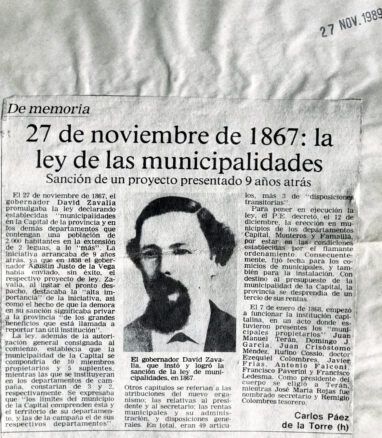 27 de noviembre de 1867: la ley de las municipalidades