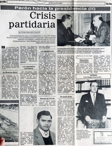 Perón hacia la presidencia (II): Crisis partidaria