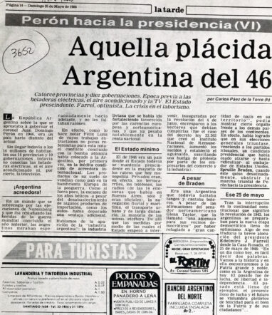 Perón hacia la presidencia (VI): Aquella plácida Argentina del 46