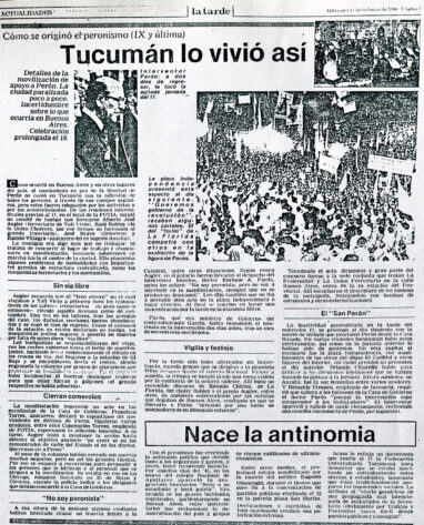 Cómo se origina el peronismo (IX) fin: Tucumán lo vivió así