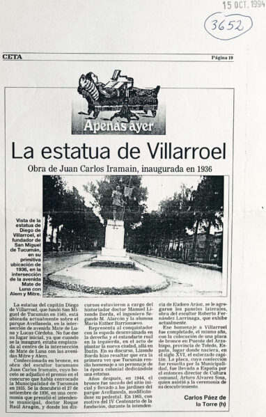 La estatua de Villaroel