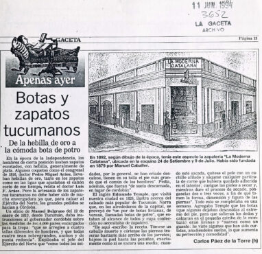 Botas y zapatos tucumanos