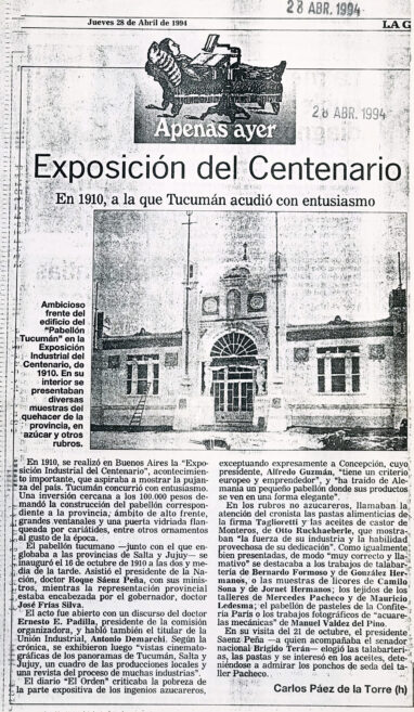 Exposición del centenario