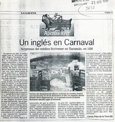 Un inglés en carnaval