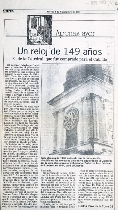 Un reloj de 149 años