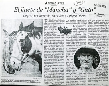 El jinete de “Mancha” y “Gato”