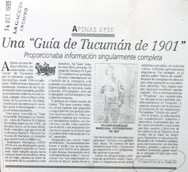 Una guía de Tucumán de 1901