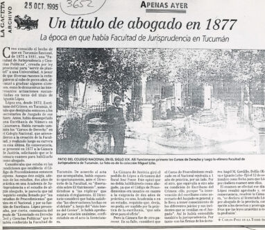 Un título de abogado en 1877