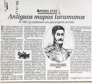 Antiguos mapas tucumanos