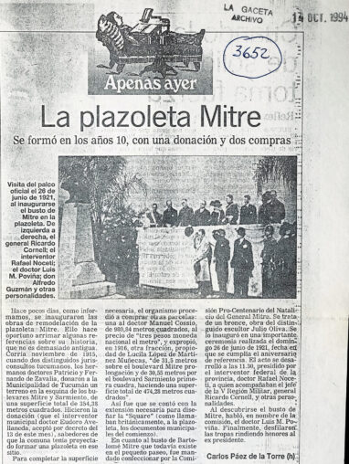 La plazoleta Mitre