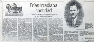 Frías irradiaba santidad