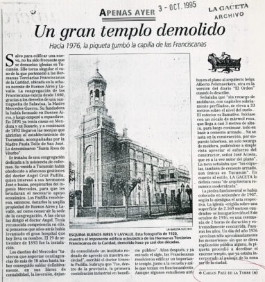 Un gran templo demolido