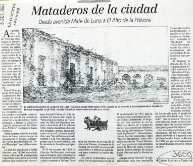 Mataderos de la ciudad