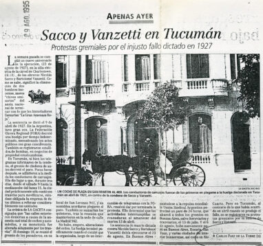 Sacco y Vanzetti en Tucuman