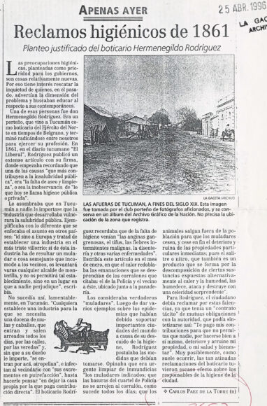 Reclamos higiénicos de 1861