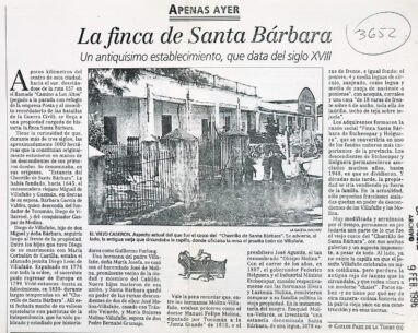 La finca de Santa Bárbara