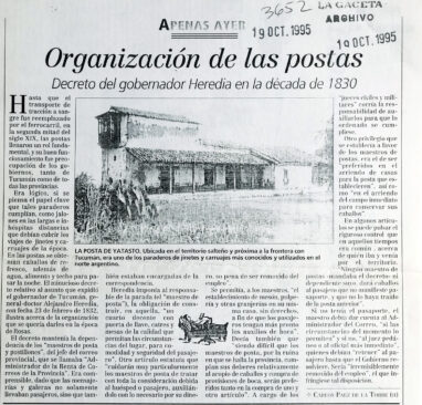 Organización de las postas