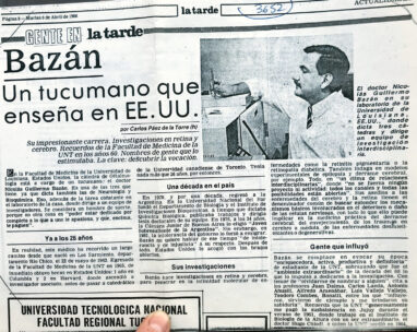 Bazán, un tucumano que enseña en EE.UU.