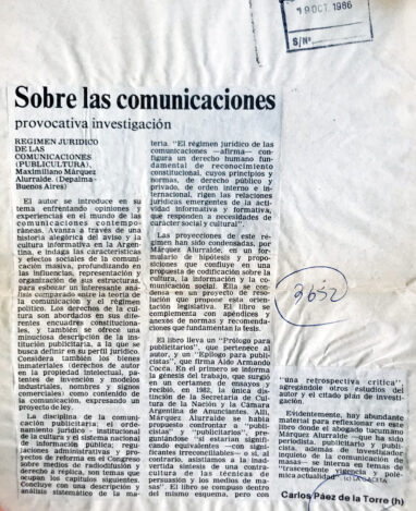 Sobre las comunicaciones, provocativa investigación