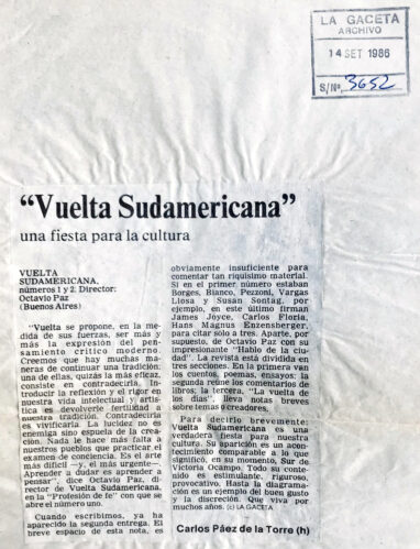 Vuelta Sudamericana, una fiesta para la cultura