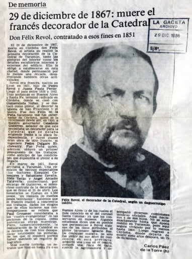 29 de diciembre de 1867: muere el francés decorador de la Catedral