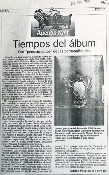 Tiempos del álbum