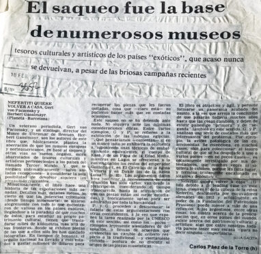 El saqueo fue la base de numerosos museos