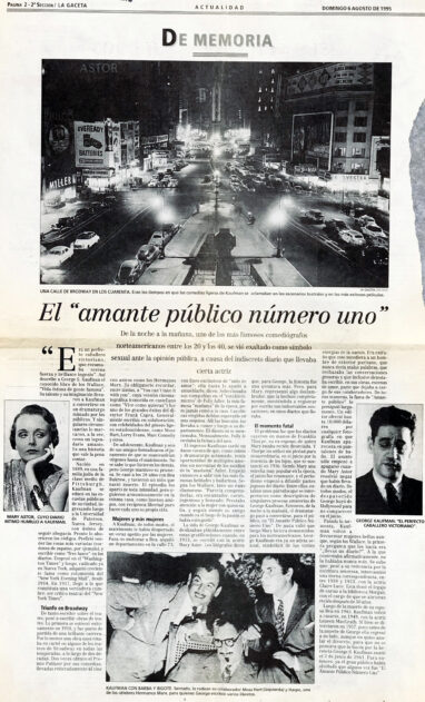 El “amante público número uno”, George Kaufman