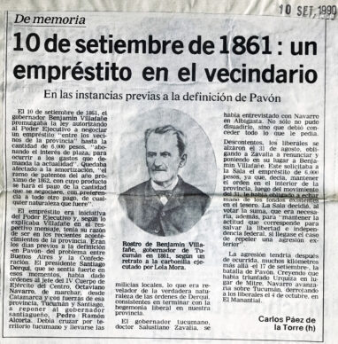 10 de septiembre de 1861:Un empréstito en el vecindario