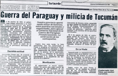 Guerra del Paraguay y milicia de Tucumán