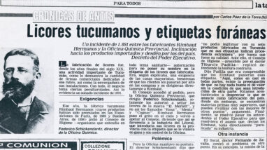 Licores tucumanos y etiquetas foráneas. Un incidente en 1891