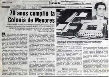 70 años cumplió la colonia de menores