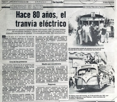 Hace 80 años, el tranvía eléctrico